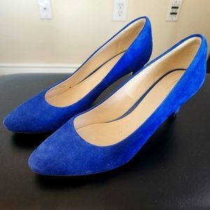 Cole Haan Blue Suede Heels